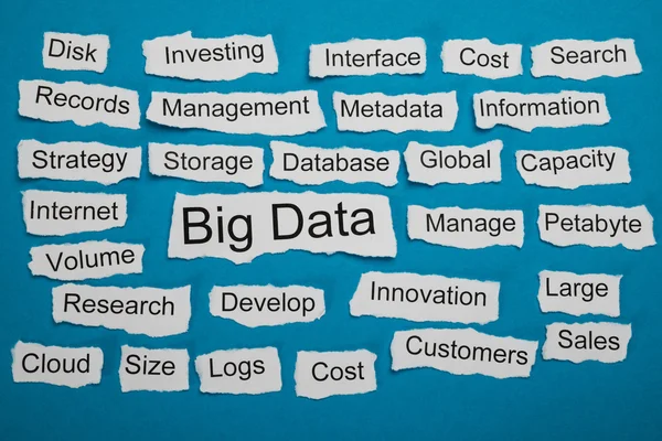 Big Data On Piece Of Paper — Stock Photo, Image