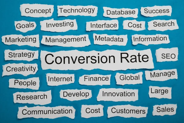Conversion Rate Text On Paper — Stock Photo, Image