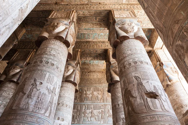 Interior Carved Hypostyle Hall — Stock Photo, Image