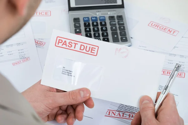 Businessperson With Past Due Envelope — Stock Photo, Image