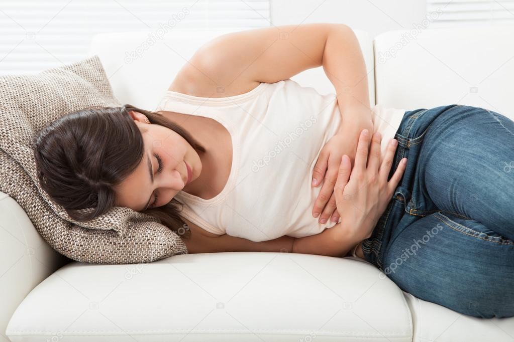 Woman Suffering From Stomachache