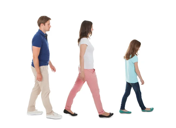 Family Walking In Row — Stock Photo, Image