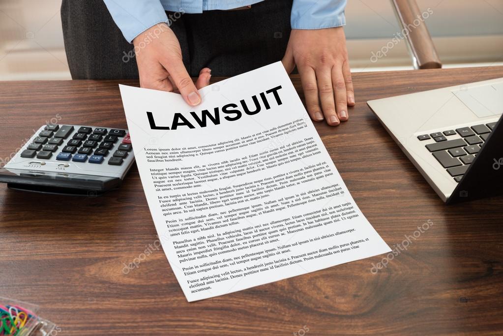Lawyer Showing Lawsuit Document
