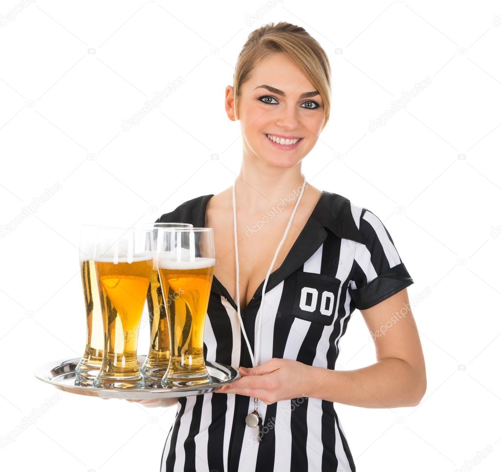 Referee With Glasses Of Beer Stock Photo by ©AndreyPopov 72097369