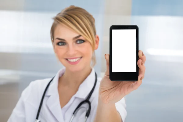 Doctor Showing Cellphone — Stock Photo, Image