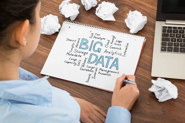 Businesswoman Planning For Big data — Stock Photo, Image