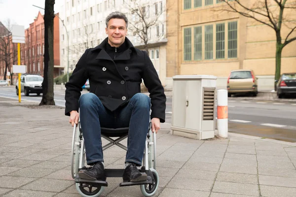 Disabled Man On Wheelchair — Stock Photo, Image