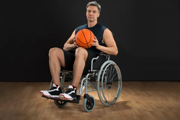 Disabled Player On Wheelchair — Stock Photo, Image