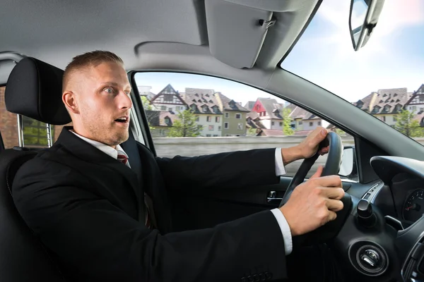 Businessman Driving A Car — Stock Photo, Image