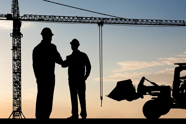 Two Architects At Construction Site — Stock Photo, Image