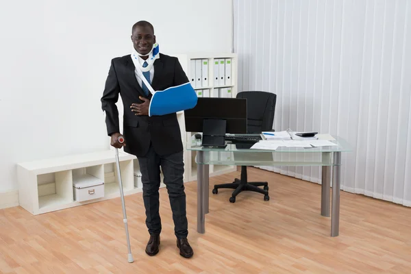 Disabled Businessman In Office — Stock Photo, Image