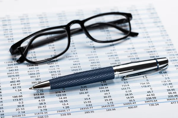 Financial Data Sheet Stock Image