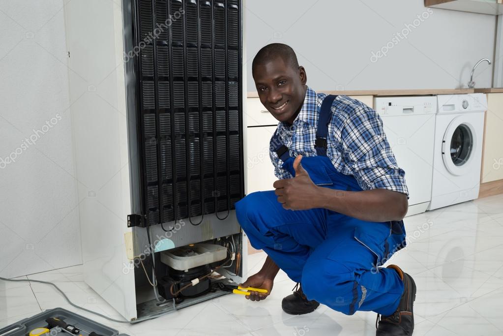 fixing a fridge
