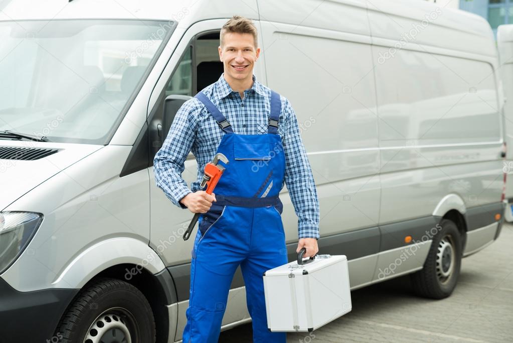 Worker With Work Tool