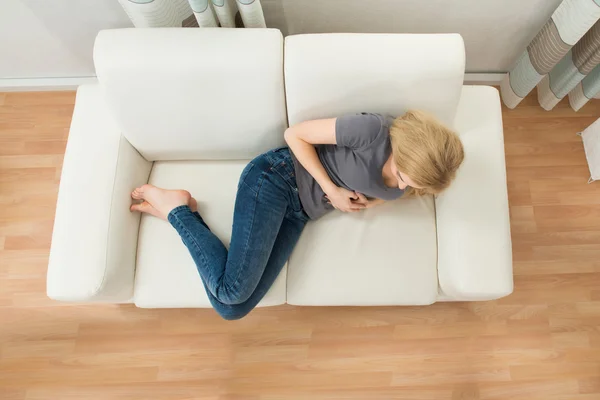 Woman Suffering From Stomachache — Stock Photo, Image