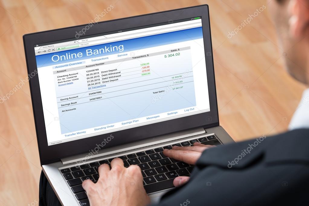 Businessperson Doing Online Banking