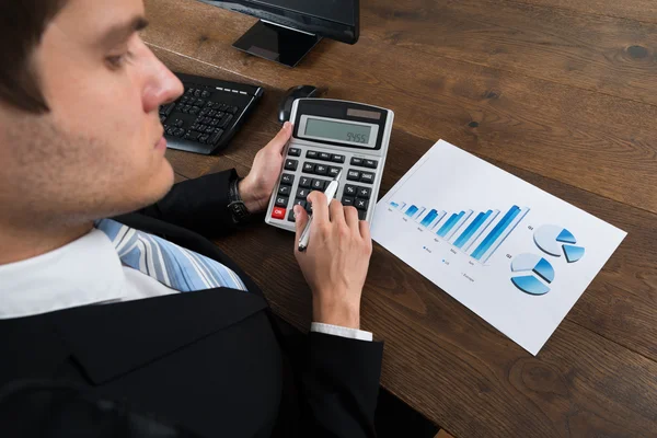 Businessman Analyzing Financial Data — Stock Photo, Image