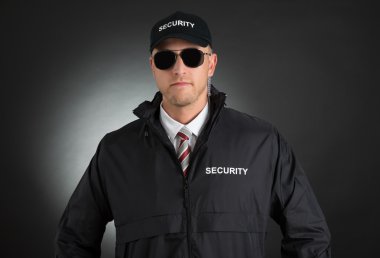 Bodyguard Wearing Sunglasses clipart