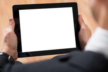 işadamının dijital tablet kullanma