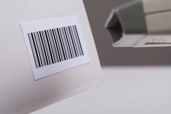 Nahaufnahme des Barcode-Scanners — Stockfoto