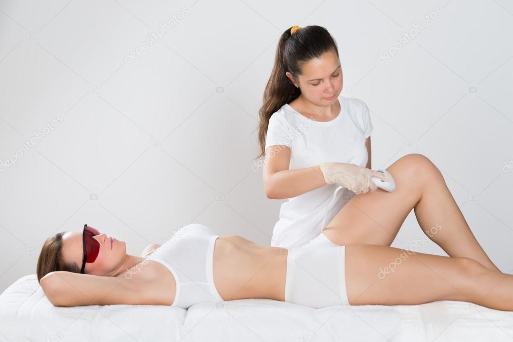 Young Woman Having Laser Treatment
