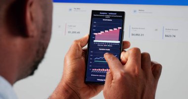 Finansal Analizci Piyasa Performansını Tahmin Etmek İçin Ticaret Analiz Kontrol Panelini Kullanıyor.