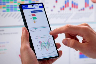 Orta Çağ Kafkasyalı Erkek Mali Analizci Veri Analizlerine Ekranda Görüştü