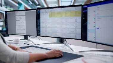 Ofiste Bilgisayar Yazılımı Kullanan Tıbbi Muhasebeci Maaş İşlemleri