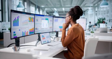 İş Analisti Bilgisayar Kontrol Paneli Verilerini İnceleyecek