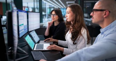 Muhasebeciler ve Muhasebeciler Ekibi Ofisteki İş Finansmanı Yönetimi.