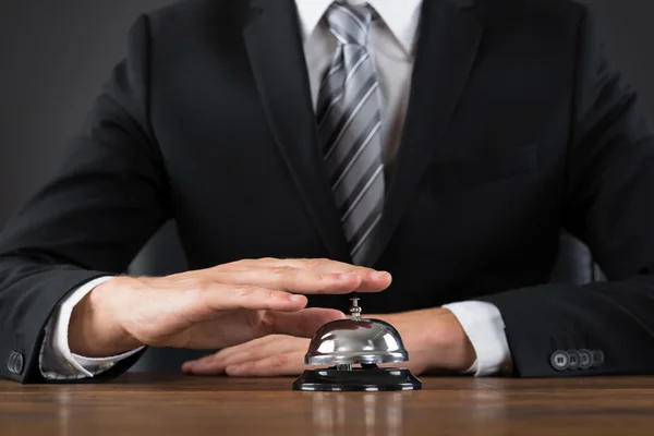 Businessperson Using Service Bell — Stock Photo, Image