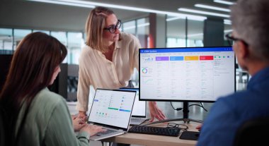 Kıdemli İş Lideri Satış için CRM yazılımını kullanarak Personel Eğitimi.