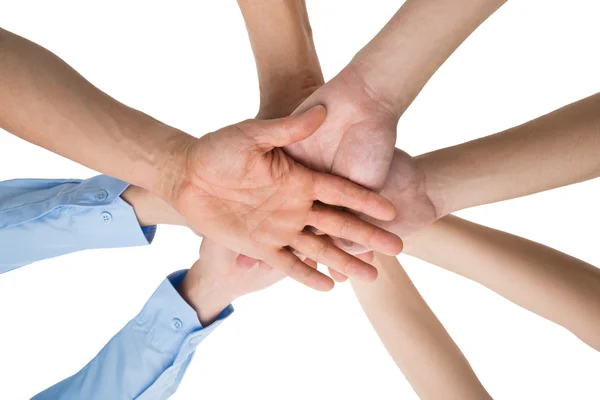 Ludzie ręce układania razem — Zdjęcie stockowe