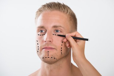 Man With Correction Mark