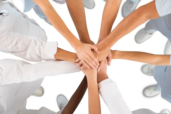 Medical Team Standing Hands — Stock Photo, Image