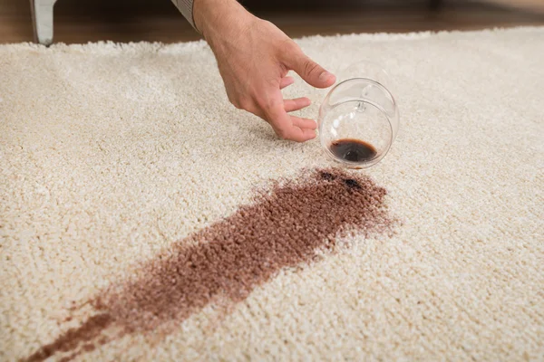 Drunk Man Spilling Red Wine — Stock Photo, Image