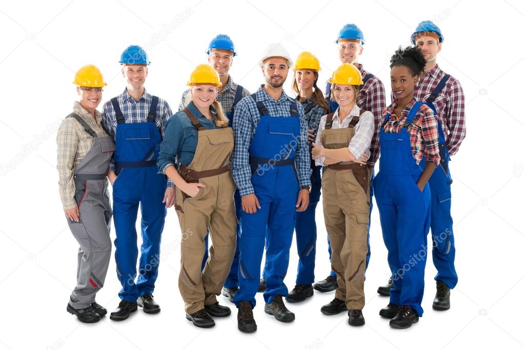 Portrait Of Happy Carpenters