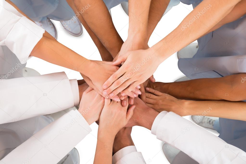 Medical Team Standing Hands