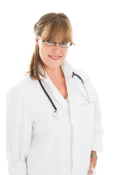 Žena lékař stojící — Stock fotografie