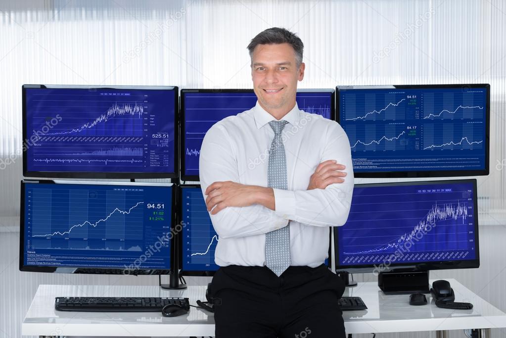 Confident Stock Market Broker