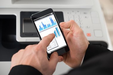 Print komutu veren akıllı telefon