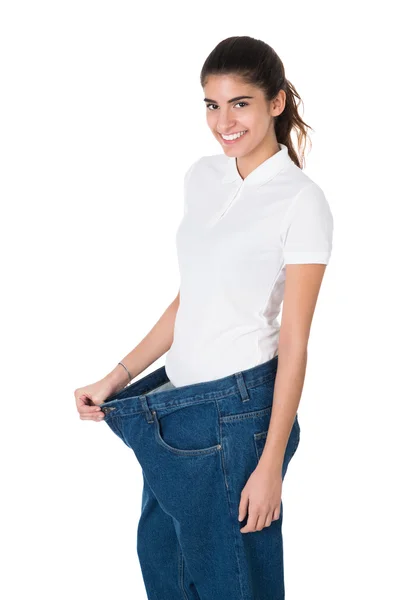 Smiling Woman After Successful Diet — Stock Photo, Image