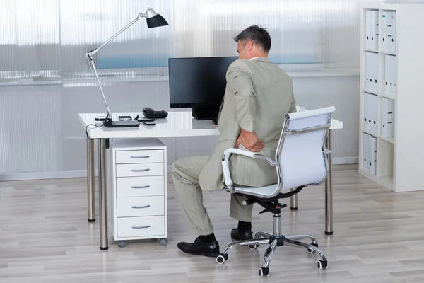 Businessman Suffering From Backache — Stock Photo, Image