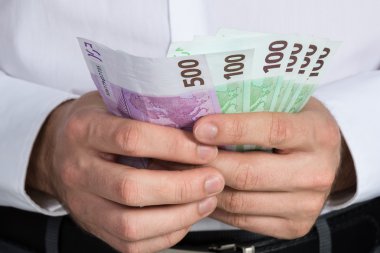 Euro banknot sayma işadamı