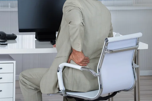 Businessman Suffering From Backache — Stock Photo, Image