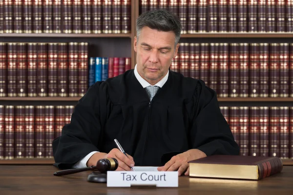 Tax Court Nameplate On Table — Stock Photo, Image