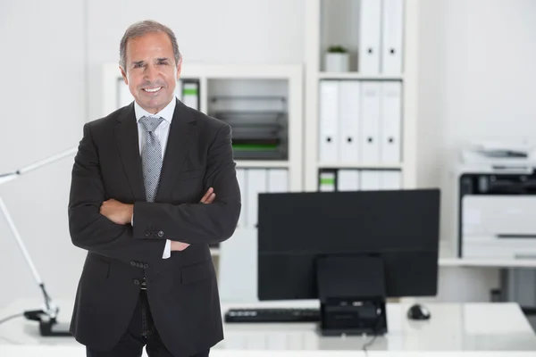 Mature Businessman Standing  In Office — Stock Photo, Image