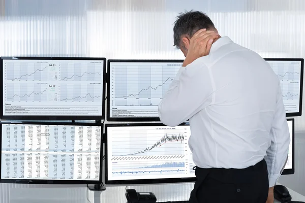 Stock Market makelaar lijden van pijn — Stockfoto