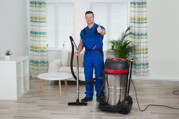 Janitor Showing Thumbs Up — Stock Photo, Image