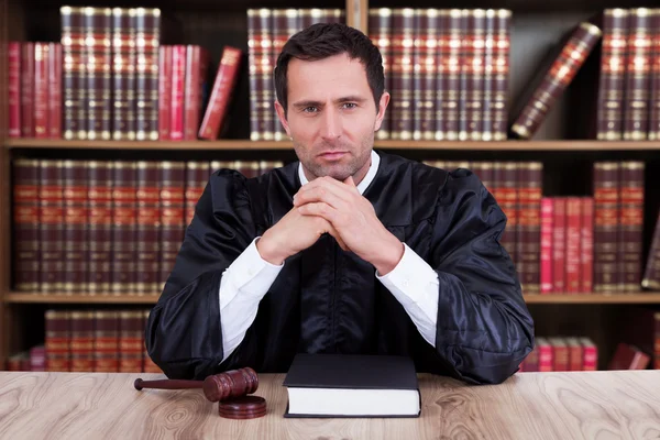 Serious Judge Thinking — Stock Photo, Image